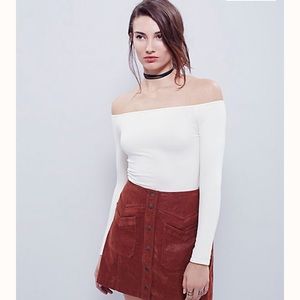 Free People Off-The-Shoulder Solid Top